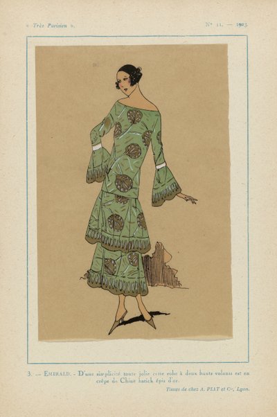 Velmi pařížský, 1923, č. 11: 3. - SMARAGD. -Krásně jednoduché... od Anonymous