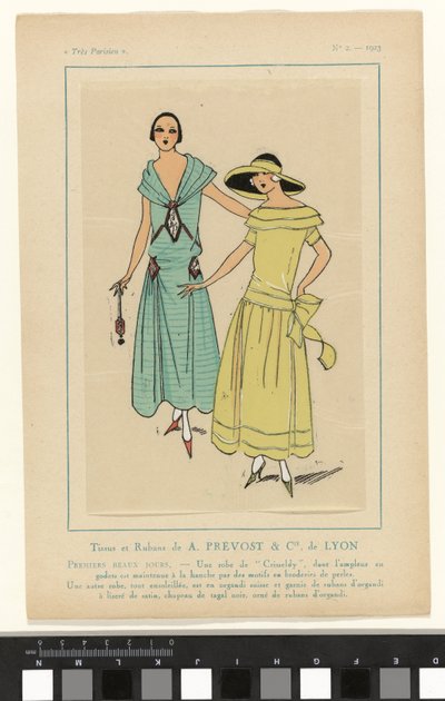 Velmi pařížský, 1923, č. 2: Látky a stuhy A. PRÉVOST & Cie. z Lyonu... od Anonymous
