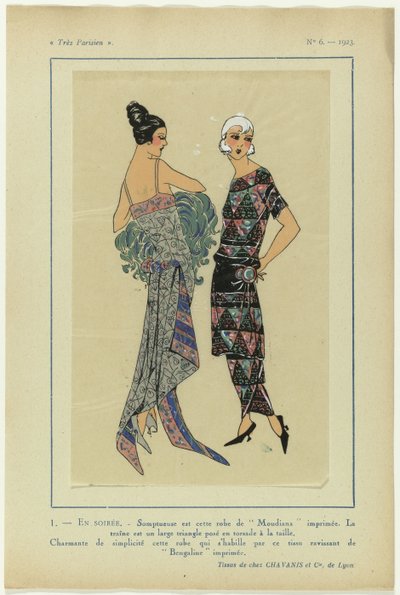 Velmi pařížský, 1923, č. 6: 1 - VEČER. - Tyto šaty jsou luxusní... od Anonymous