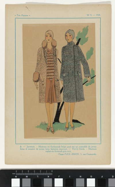 Velmi pařížský, 1928, č. 9: 8.- MLÁDEŽ. Kabát Kadsourah... od Anonymous