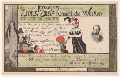 Vydavatelský prospekt pro Romantická díla Emila Zoly od Anonymous