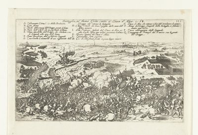 Veldslag aan de rivier de Gete, 1568 Bitva u řeky Geta pod vévodou z Alvy. 1568 (název na objektu) od Anonymous