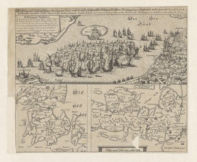 Zeeslag v de Sont, 1658 Obrázek holandského obleku v Sündtu / a velmi krvavé schůzky následovaly v pátek 29. října A. a 8. listopadu. ... Ao. 1658 (název na objektu) od Anonymous