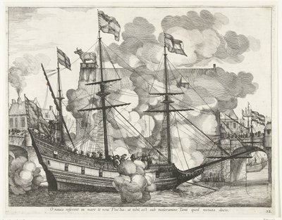 Zeilschip, naar rechts; intocht van Ferdinand te Gent v roce 1635 (č. 38) Ó loď, nové vlny tě zanesou do moře: ale není nic pod kontrolou toho, koho se bojíš vést (titul na předmětu) Triumfální loď ostatních námořníků od Anonymous