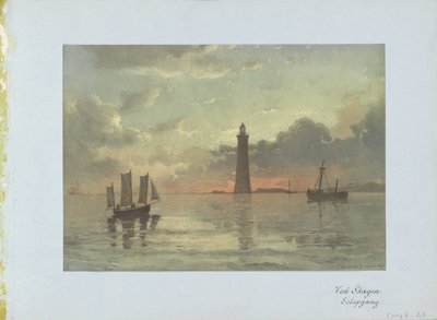 Východ slunce po malbě od C. Fredericka Sörensena Ved Skagen Solo vchod. (název na objektu) od Anonymous