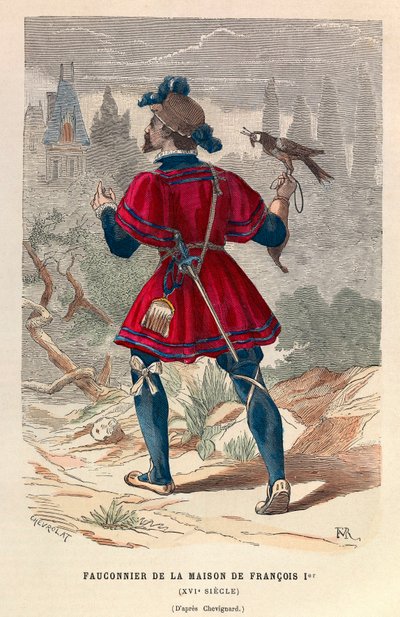 Sokolník z domu krále Františka I. v 16. století - Sokolník z domácnosti Františka I. Francouzského 16. století - soukromá sbírka od Anonymous Anonymous