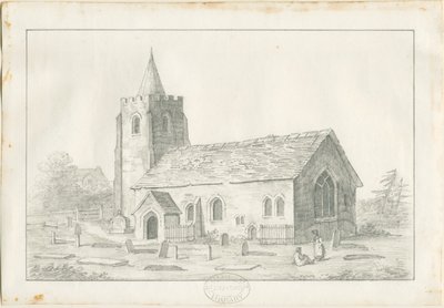Acton Trussell Church: kresba tužkou, nd [?19. století] (kresba) od Anonymous Anonymous