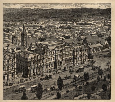 Adelaide - Austrálie - 1890 - rytina 1890 od Anonymous Anonymous