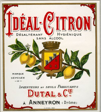 Reklama na francouzský citronový nápoj s názvem ideal-lemon (Chromolitografie) od Anonymous Anonymous