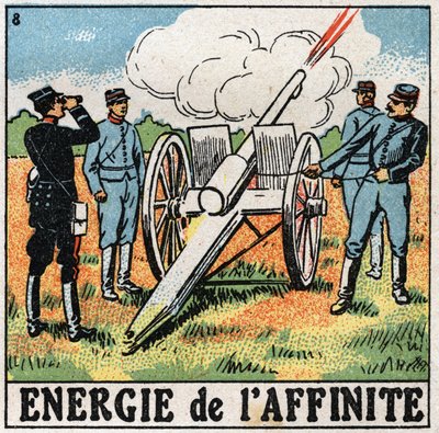Afinitní energie: střelci střílející výbušniny. Anonymní ilustrace z roku 1925. Soukromá sbírka. od Anonymous Anonymous
