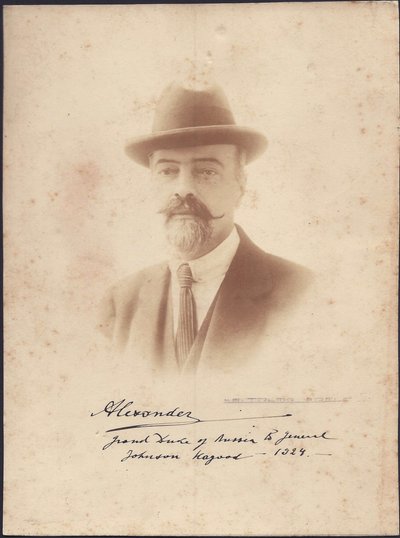 Alexandre Michajlovič de Russie - velkovévoda Alexandr Michajlovič Ruska (1866-1933), anonym. Fotografie od Anonymous Anonymous