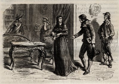 Zatčen Madame Roland 1. června 1793 v Paříži - Zatčen Madame Roland (Manon Roland, rozená Jeanne Marie Philippon). od Anonymous Anonymous