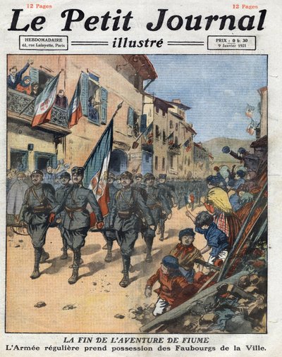 V důsledku obchodu s Rapallem se Fiume (Rijeka) stalo svobodným státem, ulicemi města putovala italská armáda, která právě z území vyhnala Gabriela d