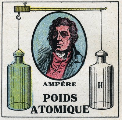 Atoms: The Atomic Weight od Andre Marie Ampere (1775-1836). Anonymní ilustrace z roku 1925. Soukromá sbírka. od Anonymous Anonymous