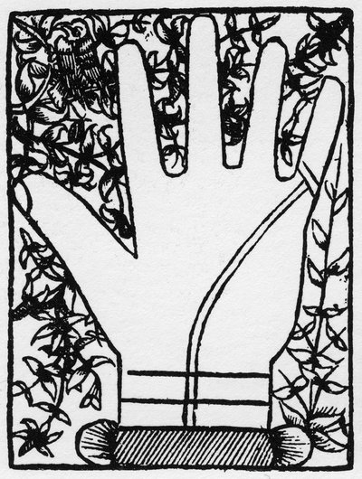 Chiromancia – Double Mercurienne Line – Rytina 1545 v „The Art of Chyromance““ (Art of Chiromance) od Andre Corvo – soukromá sbírka od Anonymous Anonymous