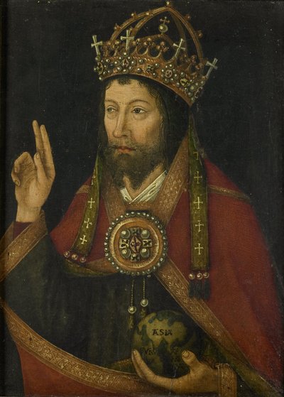 Kristus jako Salvator Mundi, cca 1500 (olej na panelu) od Anonymous Anonymous