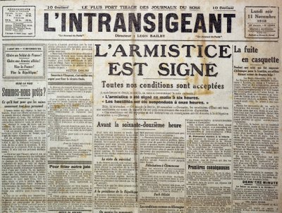 Detail 25989: Jeden z „“ Neústupný“““ z 11. 11. 1918 oznamující „“ příměří je podepsáno““ od Anonymous Anonymous