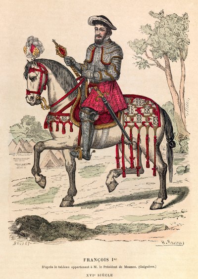 Jezdecký portrét Františka I. (1494 - 1547) - Jezdecký portrét Františka I., francouzského krále (1494 - 1547) - soukromá sbírka od Anonymous Anonymous