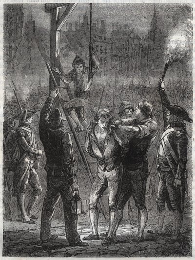 Poprava Thomase de Mahy (1744-1790), markýze de Favras - Paříž, 19. února od Anonymous Anonymous