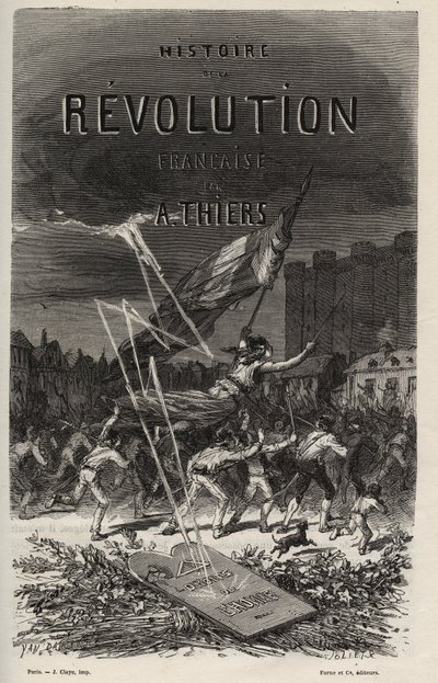 Frontispis z roku 1866 „Historie francouzské revoluce“ od Adolphe Thierse. Soukromá sbírka. od Anonymous Anonymous