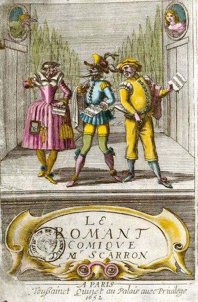 Frontispice „Komediálního románu“ francouzského spisovatele Paula Scarrona (1610-1660) od Anonymous Anonymous