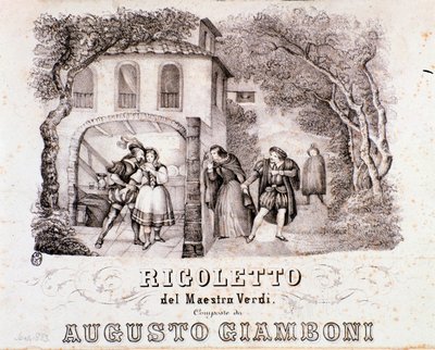 Frontispis partitury opery Rigoletto od Giuseppe Verdiho od Anonymous Anonymous