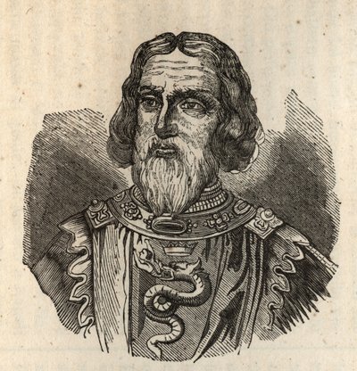 Galeas I Visconti - Galeazzo I Visconti - galeazzo první visconti - 1277-1328 - rytina od Anonymous Anonymous