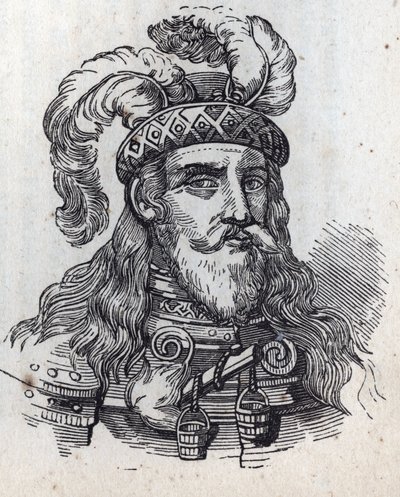 Galeazzo podle Viscontiho - Portrét Galease II Viscontiho - Galeazzo II Viscontiho - 1320-1378 -rytina - od Anonymous Anonymous