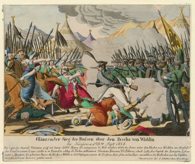 Guerre russo-turque de 1828-1829 - Brilantní vítězství Rusů nad pašou z Vidinu (Omer Pacha Latas od Anonymous Anonymous