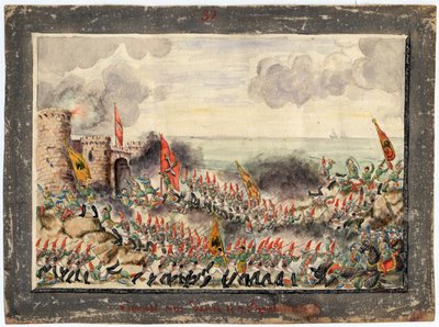 Guerre russo-turque de 1828-1829 Obléhání Varny v září 1828 - Anonym - 1829 - Akvarel na papíře - 21x29,3 - Soukromá sbírka od Anonymous Anonymous