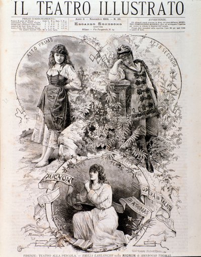 Ilustrace pro Mignon, opera Ambroise Thomase (rytina od Anonymous Anonymous