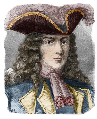 Jean-Bernard Louis de Saint Jean, baron de Pointis (1645-1707), francouzský admirál a lupič. Rytina 19. století. Soukromá sbírka. od Anonymous Anonymous