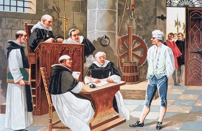 Rozsudek španělského teologa Miguela Serveta u soudu Ginebra, odsuzující ho k upálení na hranici za kacířství v roce 1553 od Anonymous Anonymous