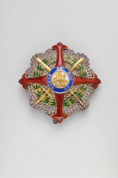 Království dvou Sicílie - Řád svatého Jiřího Reunionu: plaketa rytíře velký náhrdelník - c. 1819 od Anonymous Anonymous