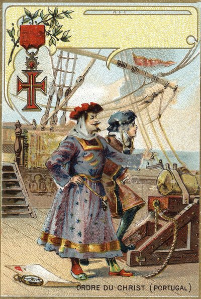 Rytíři ŘÁDU KRISTA PORTUGALSKÉHO. chromolitografie konce 19. století. Soukromá sbírka. od Anonymous Anonymous