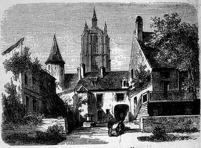 La maison au Mans od Paula Scarrona (1610-1660), francouzského spisovatele. rytina 19. století. od Anonymous Anonymous