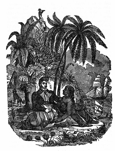 Život pirátů na ostrově Madagaskar. Rytina „Pirátova vlastní kniha“ 1837. od Anonymous Anonymous