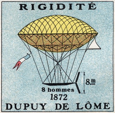 Les balloons: ballon haubanne od Henriho Dupuy de Lome (1816-1885) v roce 1872. Anonymní ilustrace z roku 1925. Soukromá sbírka. od Anonymous Anonymous