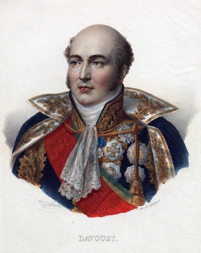 Louis Nicolas (Louis-Nicolas) Davout (1770-1823), maršál Francie - Anonym - 1835 - Litografie, akvarel - 32x24 - Soukromá sbírka od Anonymous Anonymous
