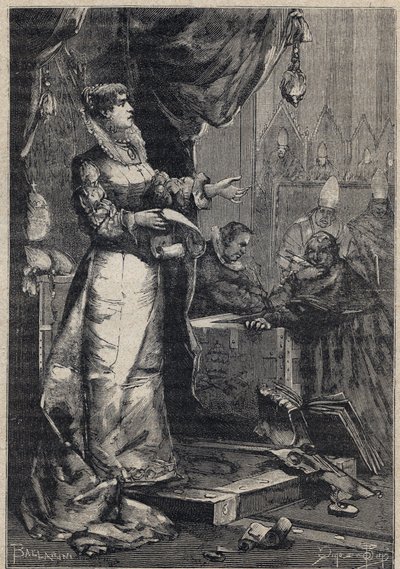 Lucrezia Borgia ve Vatikánu - rytina z "Lucrezia Borgia" od Oscara Pia - 1883 od Anonymous Anonymous