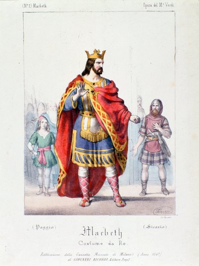 Postava krále Macbetha v opeře Macbeth od Giuseppe Verdiho od Anonymous Anonymous
