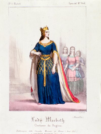 Postava královny Macbeth v opeře Macbeth od Giuseppe Verdiho od Anonymous Anonymous