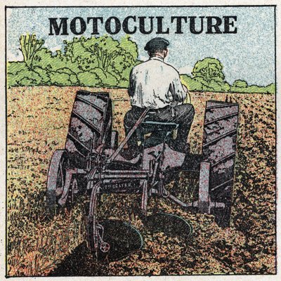 Mechanická trakce: motocyklová kultura. Anonymní ilustrace z roku 1925. Soukromá sbírka. od Anonymous Anonymous