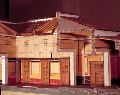 Miniatura domu tragického básníka v Pompejích. od Anonymous Anonymous
