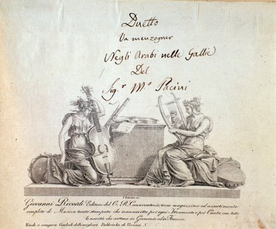 Stránka z operní série The Arabs of the Gals od G Paciniho od Anonymous Anonymous