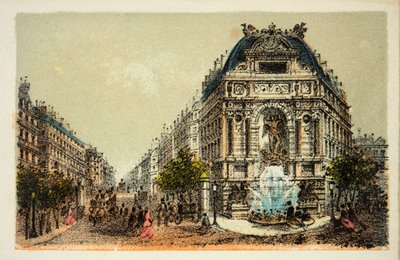 Paříž 1874: Fontána Saint Michel, soukromá sbírka od Anonymous Anonymous