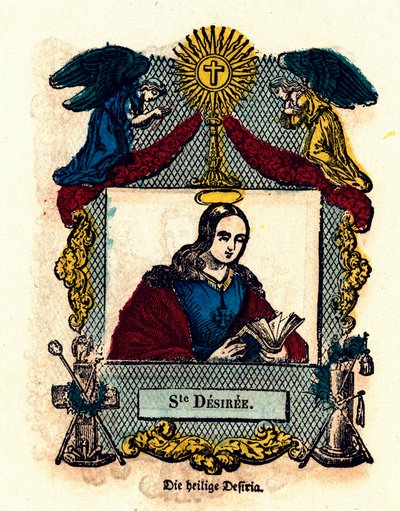 Zbožný obraz: Saint Desiree. Rytina z 19. století Soukromá sbírka od Anonymous Anonymous