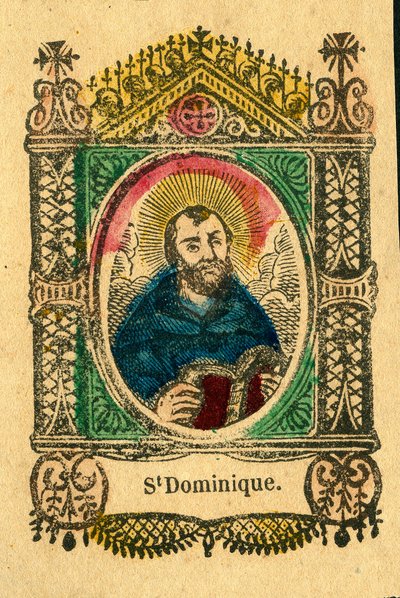 Zbožný obraz: Svatý Dominik, zakladatel dominikánského řádu (Epinální tisk) od Anonymous Anonymous