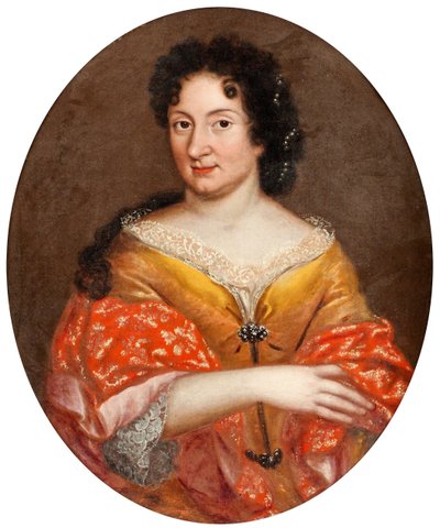 ""Portrét Anny Monsové, milenky cara Petra I"" (Portrét Anny Monsové (1672-1714)) Anonymní obraz kolem roku 1700 Olej na plátně Rozměr 72x60 cm Soukromá sbírka od Anonymous Anonymous