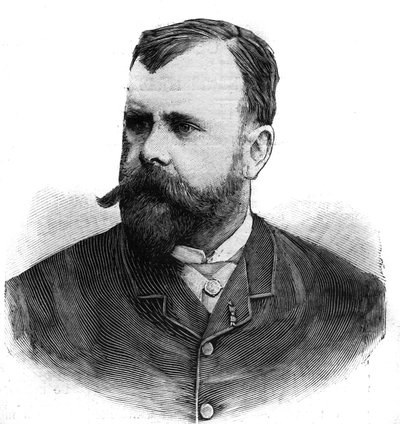 Portrét Alberta Maignana (1845-1908), francouzského malíře. Rytina „“Le Peute Parisien““ od Anonymous Anonymous